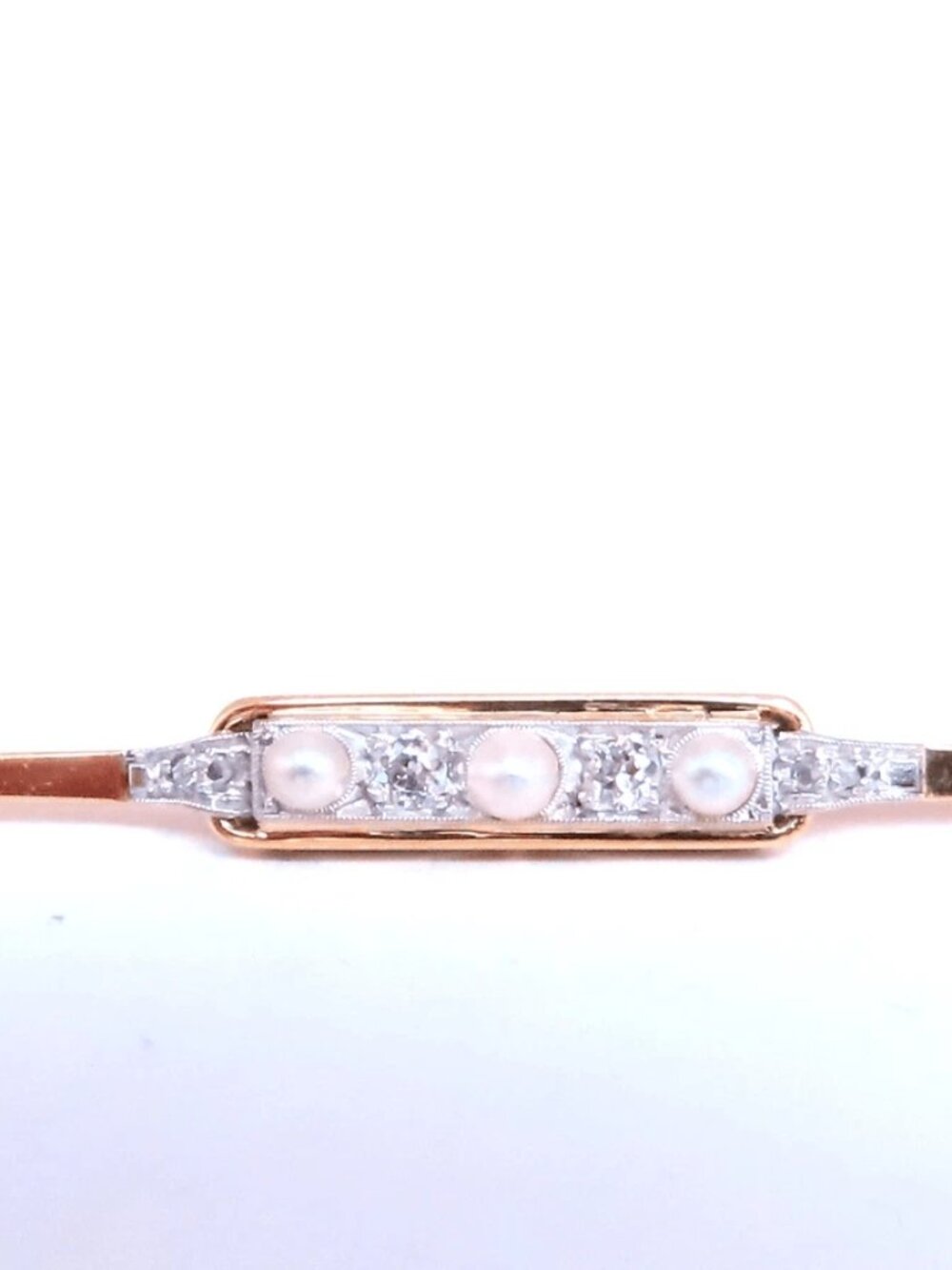 3mm Freshwater Pearl Pin Vintage 14kt 12567*